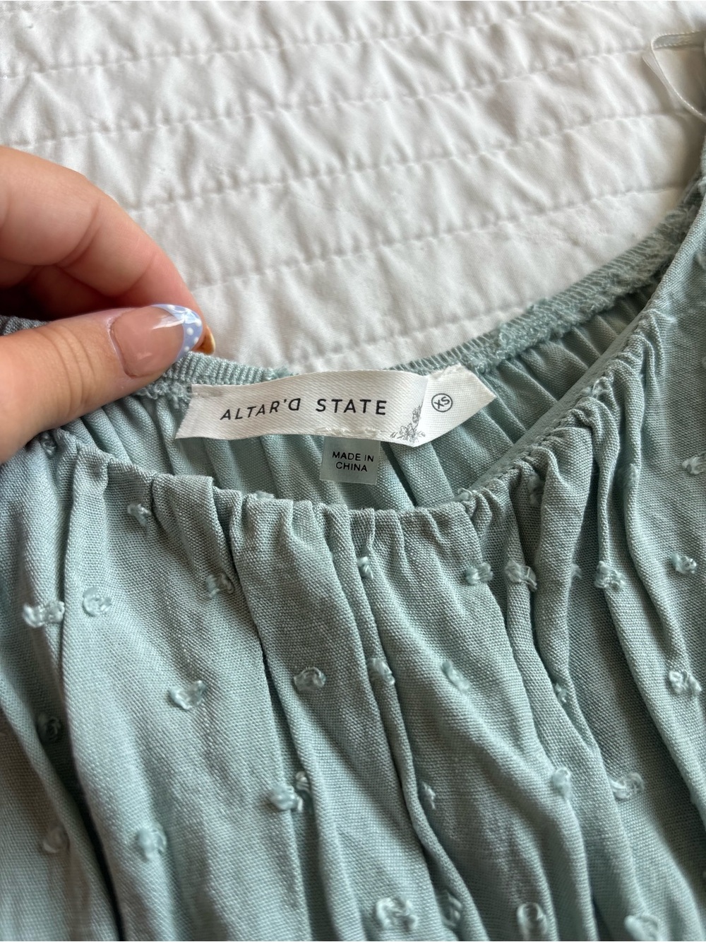 Altar'd State Sage Green Mini Dress - Picture 2 of 3